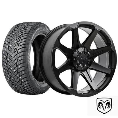 ABS WHEELS 273529  DIRT A.T D05 FLATBLACK + NOKIAN NORDMAN 275/60R20 WOWTO
